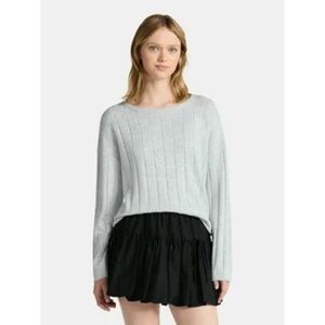 No Boundaries Cropped Conversation Sweater